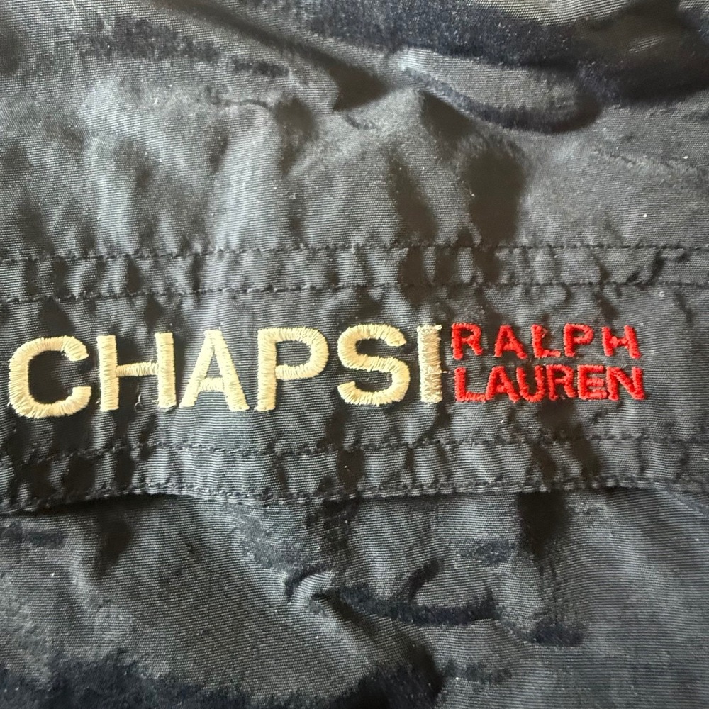 Chaps Ralph Lauren Anorak Mens XL Navy Vintage Nylon Windbreaker Rain Jacket - Picture 6 of 10